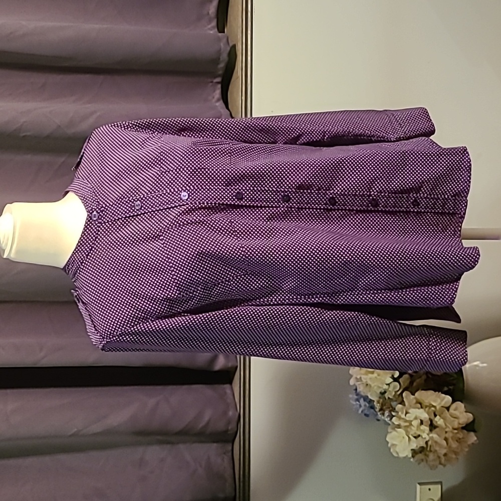 Apt. 9 Purple Button Down Blouse  - Ladies Medium